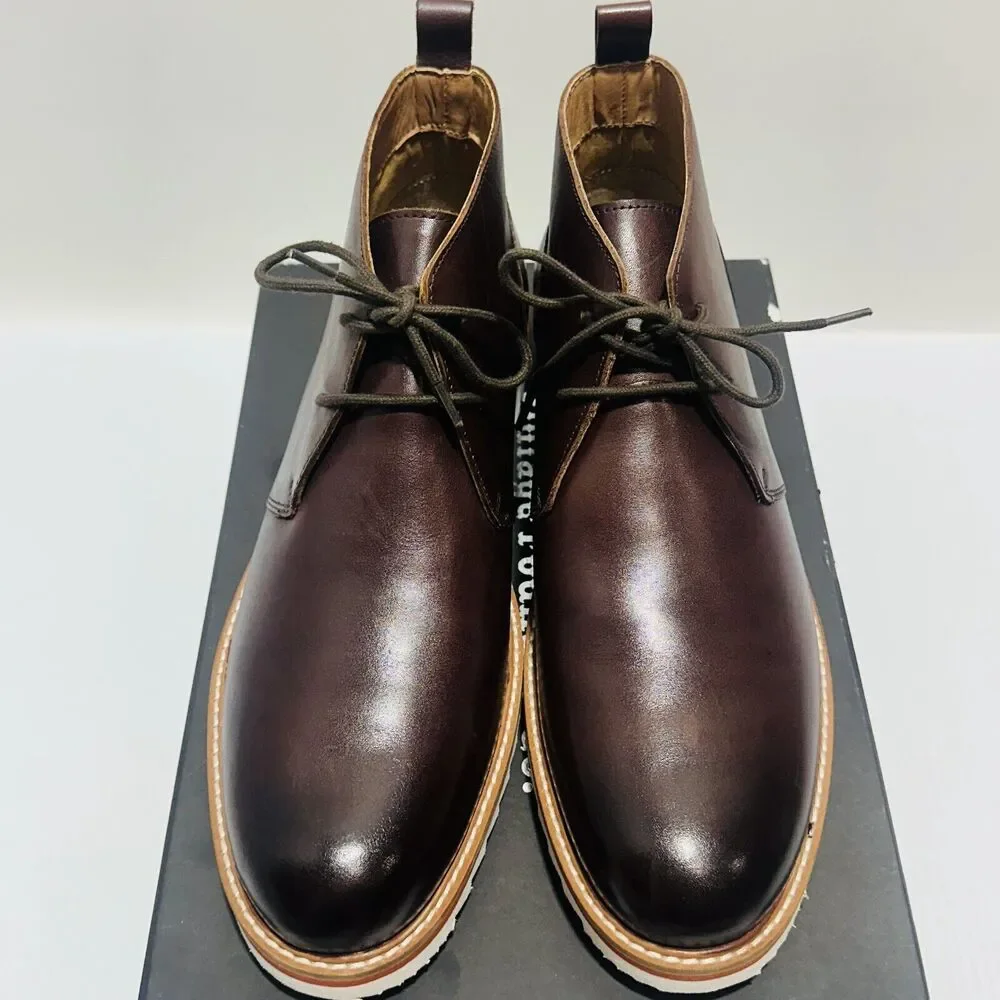 Vintage Foundry Co Lewis VF1668 Mens Size US 10 Chukka Boots Brown Leather Shoes